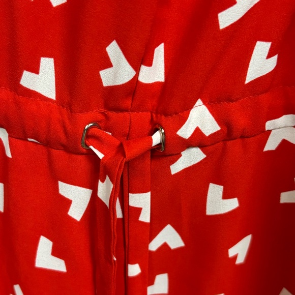 Anne Klein Plus Size Red Print Sleeveless Midi Dress - Picture 6 of 11